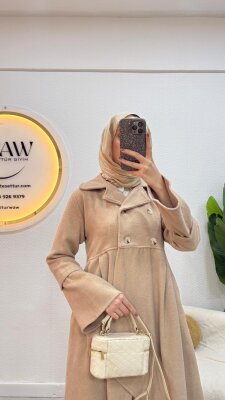 Fırsat Ürünü - Düğmeli Kaşe Kaban - Sorunsuz - CNR - 2