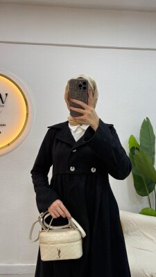 Fırsat Ürünü - Düğmeli Kaşe Kaban - Sorunsuz - CNR - 5