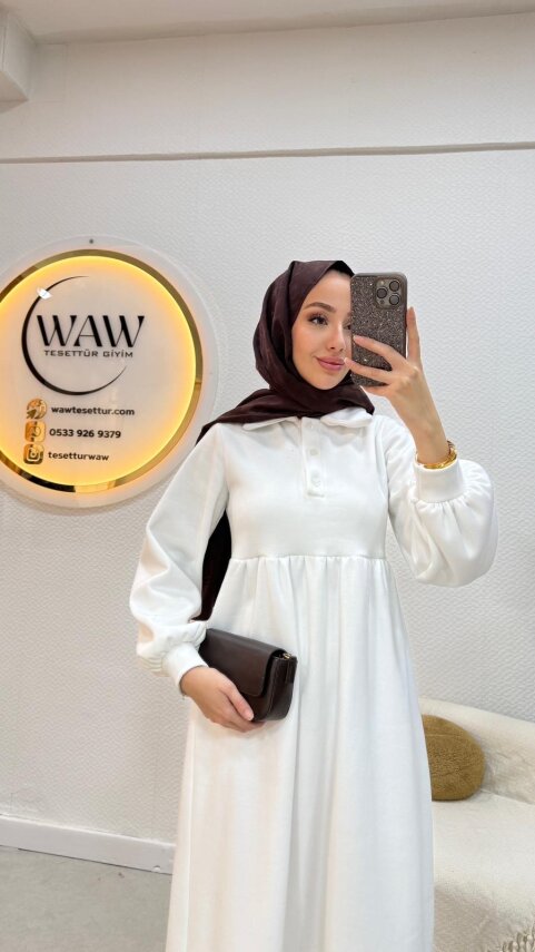 1 AL 1 BEDAVA - 3 İplik Düğmeli Elbise - 6