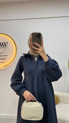 1 AL 1 BEDAVA - 3 İplik Düğmeli Elbise - 8