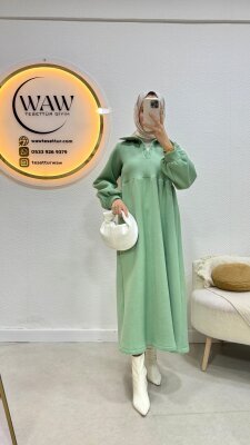 1 AL 1 BEDAVA - 3 İplik Düğmeli Elbise - 10