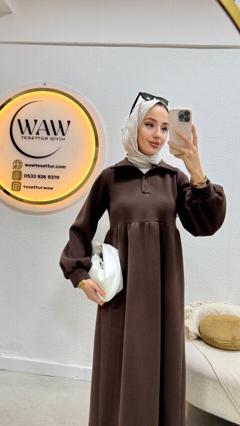 1 AL 1 BEDAVA - 3 İplik Düğmeli Elbise - 11