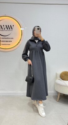 3 İplik Düğmeli Elbise - 15