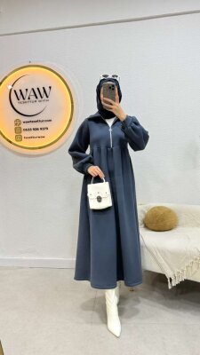 1 AL 1 BEDAVA - 3 İplik Fermuarlı Elbise - 2