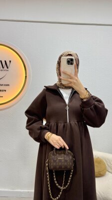 3 İplik Fermuarlı Elbise - 18