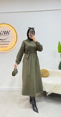 1 AL 1 BEDAVA - 3 İplik Kapüşonlu Elbise - 4