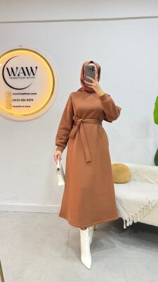 1 AL 1 BEDAVA - 3 İplik Kapüşonlu Elbise - 14