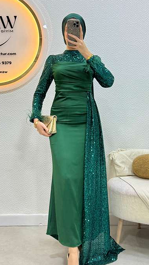 Ahu Abiye - Özel Renk - Waw Tesettür