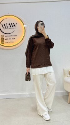 Altı Piliseli Taşlı Tunik 1 AL 1 BEDAVA - Waw Tesettür