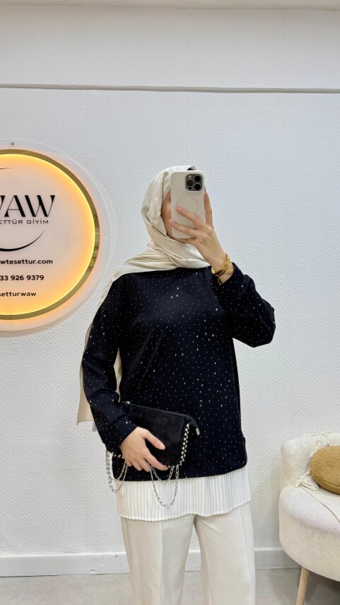 Altı Piliseli Taşlı Tunik 1 AL 1 BEDAVA - 4