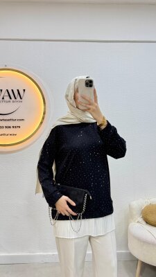 Altı Piliseli Taşlı Tunik - 4