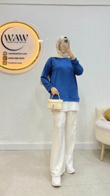 Altı Piliseli Taşlı Tunik - 7