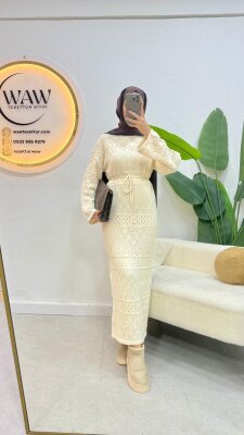 1 AL 1 BEDAVA - Anjurlu Triko Elbise - 14