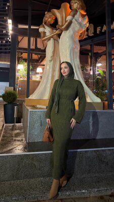 Anjurlu Triko Elbise - 