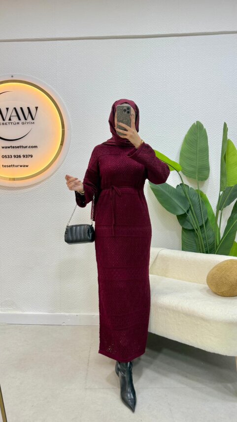 Anjurlu Triko Elbise - 7