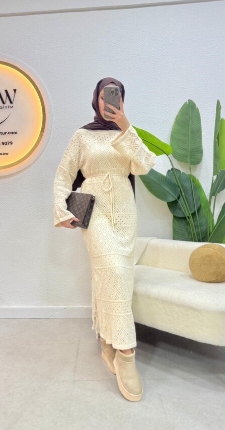 Anjurlu Triko Elbise - 13