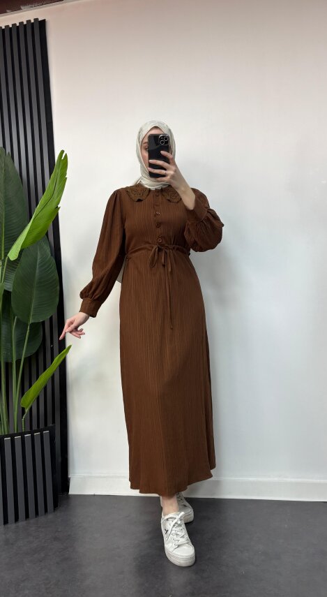 Aralık İndirimi - Bebe Yaka Elbise - 1