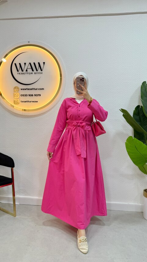 Aralık İndirimi - Yaz Elbise - Ton Farklı - 1