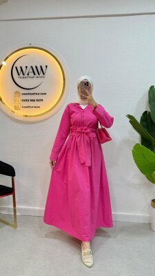 Aralık İndirimi - Yaz Elbise - Ton Farklı - Waw Tesettür