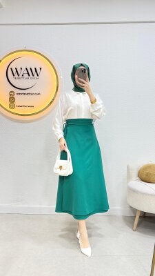 1 AL 1 BEDAVA - Bağlama Detaylı Etek - 7