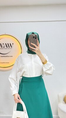 1 AL 1 BEDAVA - Bağlama Detaylı Etek - 8