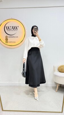 1 AL 1 BEDAVA - Bağlama Detaylı Etek - 9