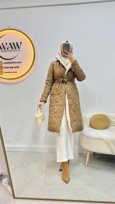 Baklava Desenli Mont - Waw Tesettür