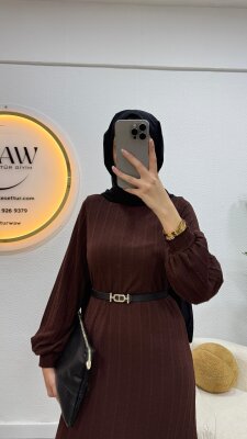 1 AL 1 BEDAVA - Balıkçı Yaka Elbise - Waw Tesettür