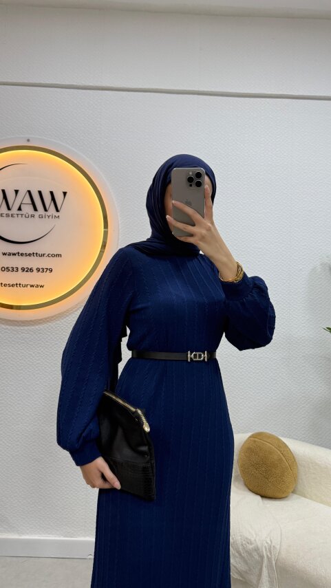 Balıkçı Yaka Elbise - 3