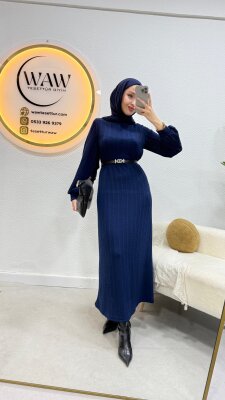 Balıkçı Yaka Elbise - 4