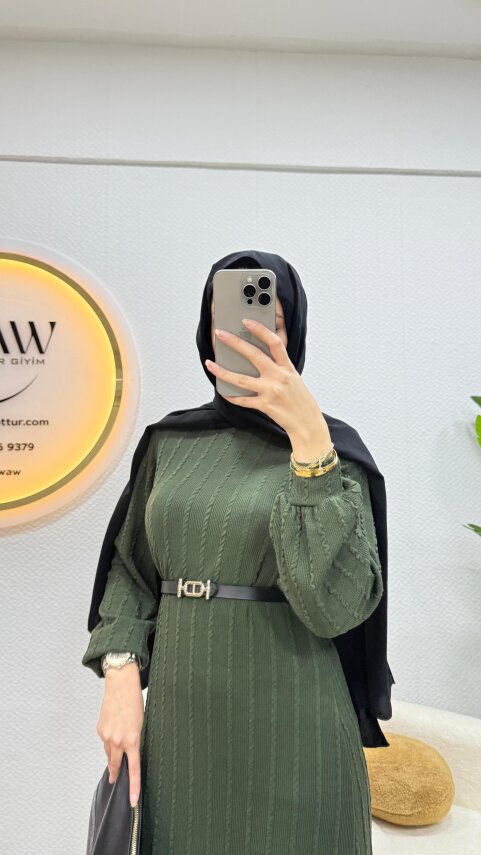 Balıkçı Yaka Elbise - 7