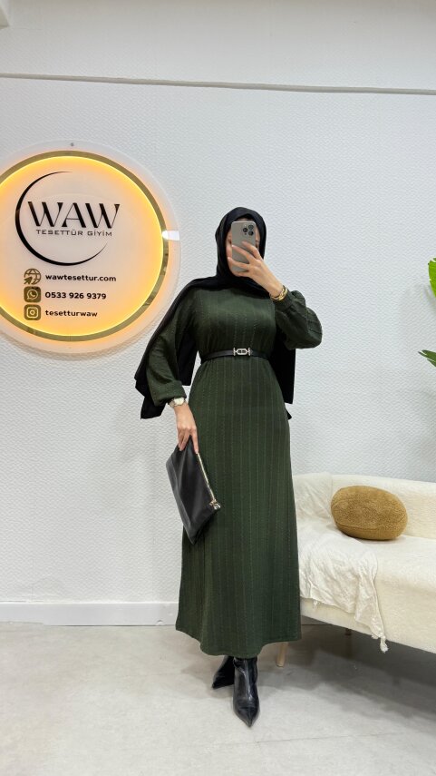 Balıkçı Yaka Elbise - 8