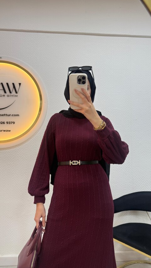 Balıkçı Yaka Elbise - 11