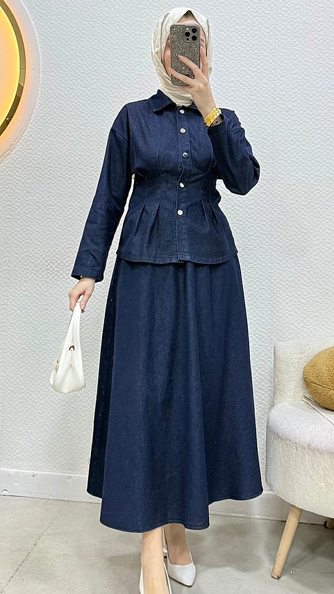 1 AL 1 BEDAVA - Blue Takım - Waw Tesettür