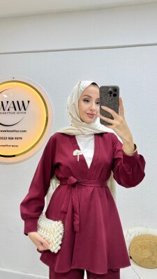 Broşlu Takım - Şal Hediyeli - 4