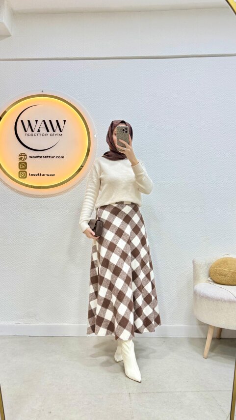 1 AL 1 BEDAVA - Cepli Ekose Etek - 6