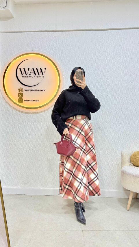 Cepli Ekose Etek - 4