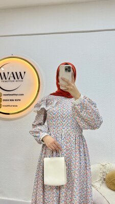 Dantel Detaylı Elbise - 6