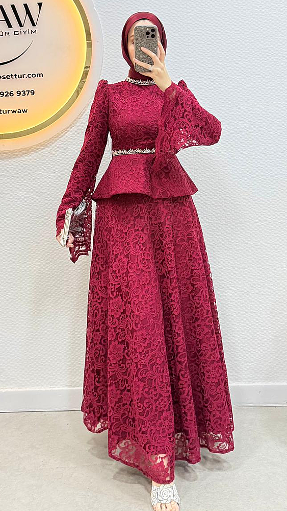 1 AL 1 BEDAVA - Dantel Takım - Waw Tesettür