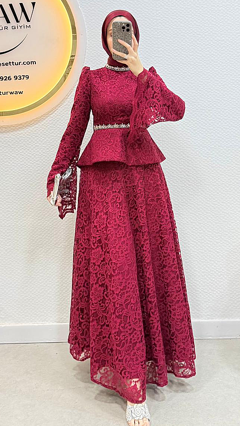 1 AL 1 BEDAVA - Dantel Takım - Waw Tesettür