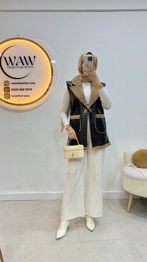 1 AL 1 BEDAVA - Deri Yelek - 1