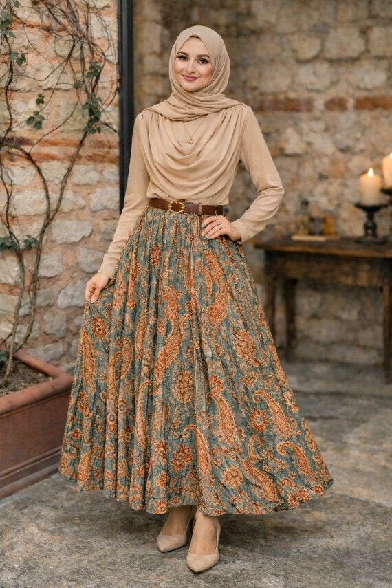 1 AL 1 BEDAVA - Desenli Etekli Takım - 4