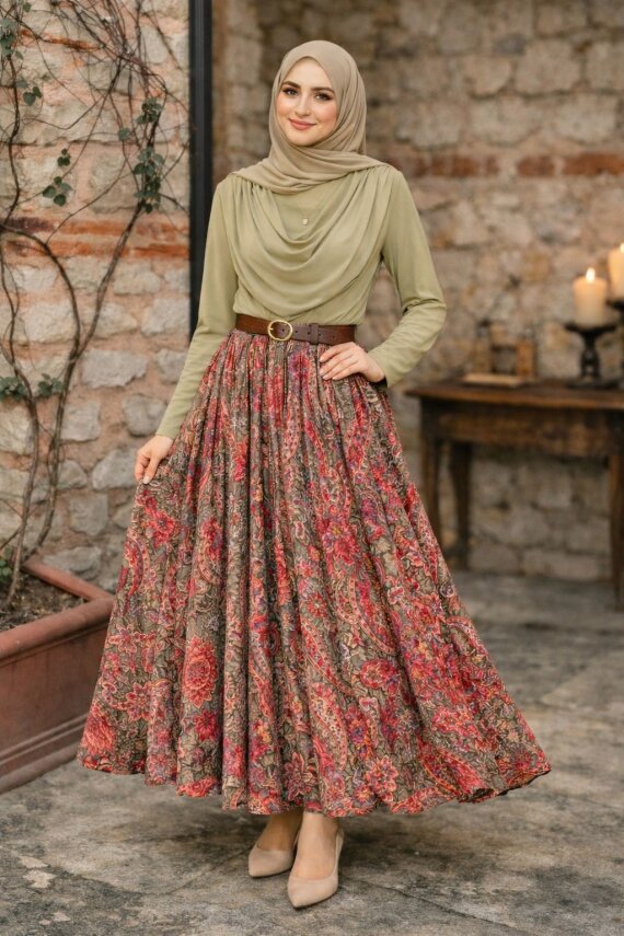 1 AL 1 BEDAVA - Desenli Etekli Takım - 5