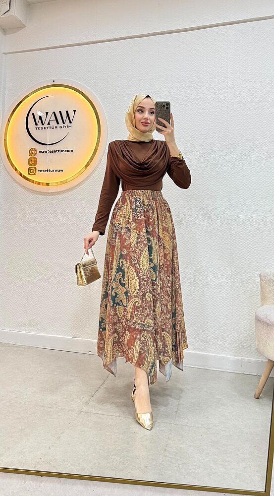 1 AL 1 BEDAVA - Desenli Etekli Takım - 5