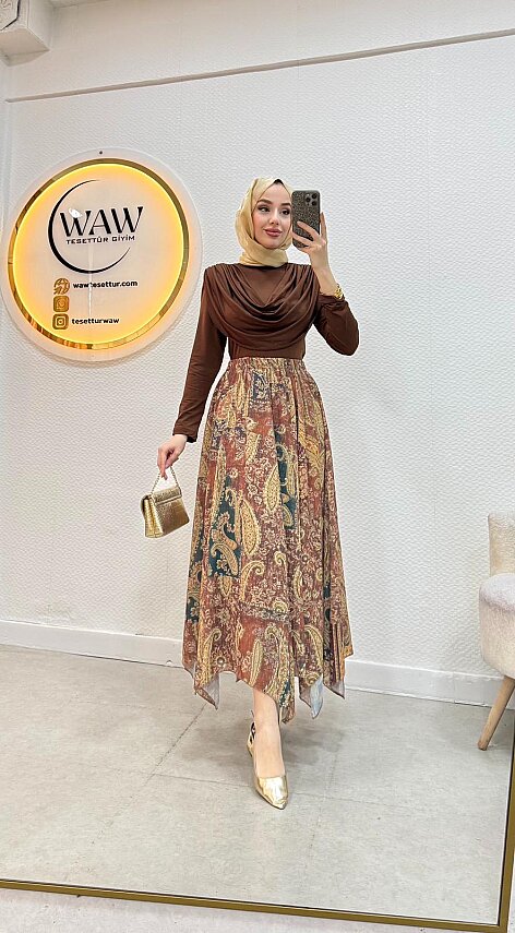 1 AL 1 BEDAVA - Desenli Etekli Takım - 5