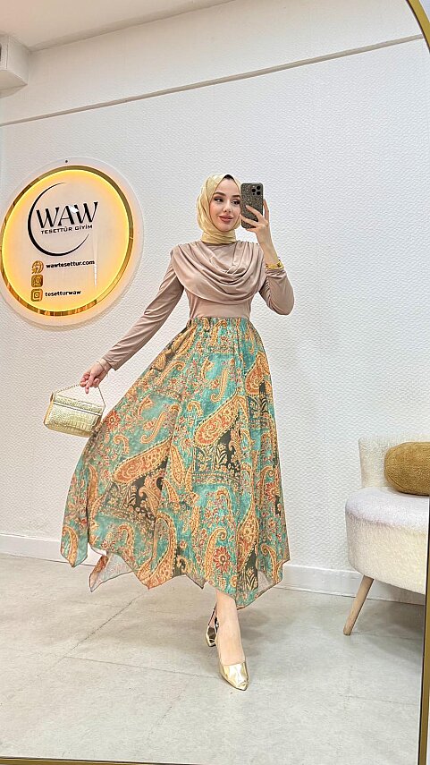 1 AL 1 BEDAVA - Desenli Etekli Takım - 8