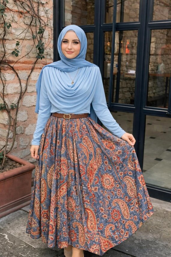 Desenli Etekli Takım - 2