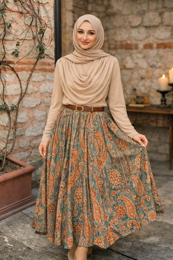 Desenli Etekli Takım - 3