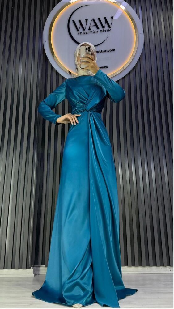 Drape Detaylı Abiye - 7