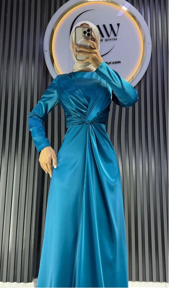 Drape Detaylı Abiye - 8